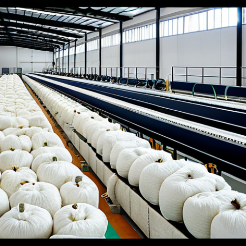 Textile Industry Reinvention**

"A modern textile factory in Portugal, showcasing advanced machinery and innovative design processes. Skilled workers in appropriate attire are operating the equipment. Bales of sustainable materials like organic cotton are visible. The scene emphasizes efficiency and eco-friendliness. Bright, natural lighting. Safe for work, appropriate content, fully clothed, professional, perfect anatomy, correct proportions, natural pose, high quality."

**