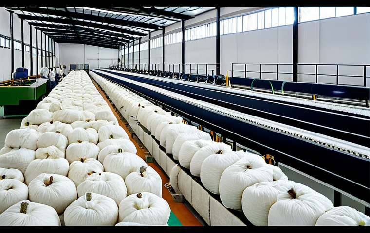 Textile Industry Reinvention**
"A modern textile factory in Portugal, showcasing advanced machinery and innovative design processes. Skilled workers in appropriate attire are operating the equipment. Bales of sustainable materials like organic cotton are visible. The scene emphasizes efficiency and eco-friendliness. Bright, natural lighting. Safe for work, appropriate content, fully clothed, professional, perfect anatomy, correct proportions, natural pose, high quality."
**