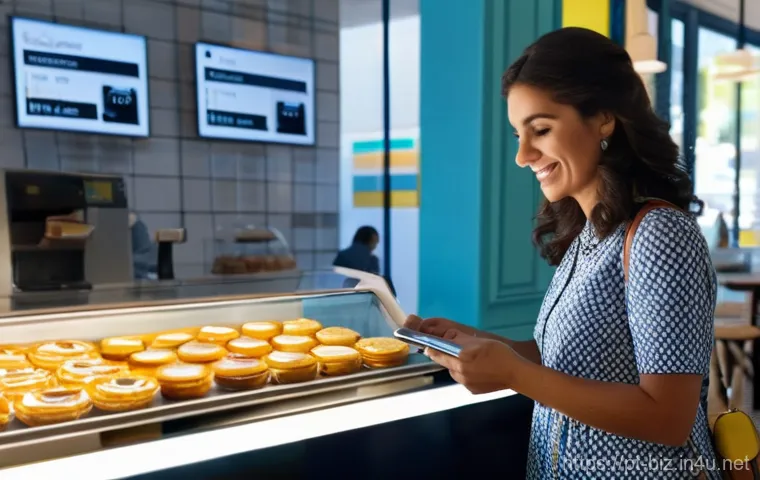 모바일 경제 - **Prompt 1: Seamless Mobile Payments at a Portuguese Pastelaria**
    A vibrant, realistic image cap...