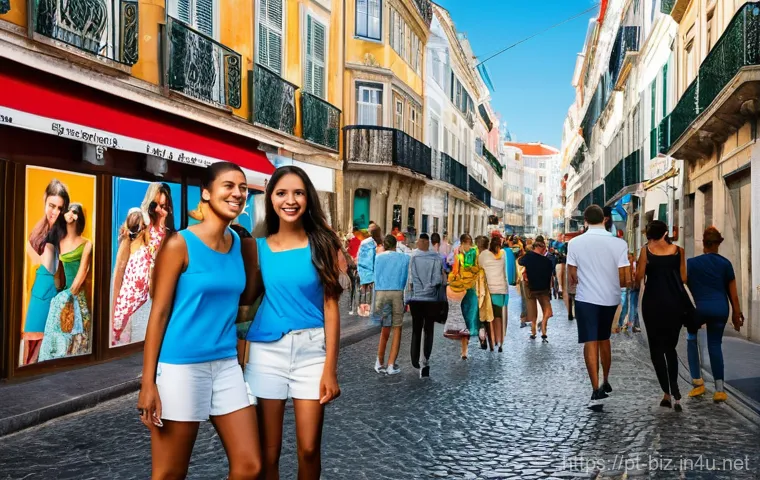 광고와 PR의 차이점 - **Prompt 1: Capturing the Essence of Paid Advertising in Portugal**
    "A vibrant, bustling street ...