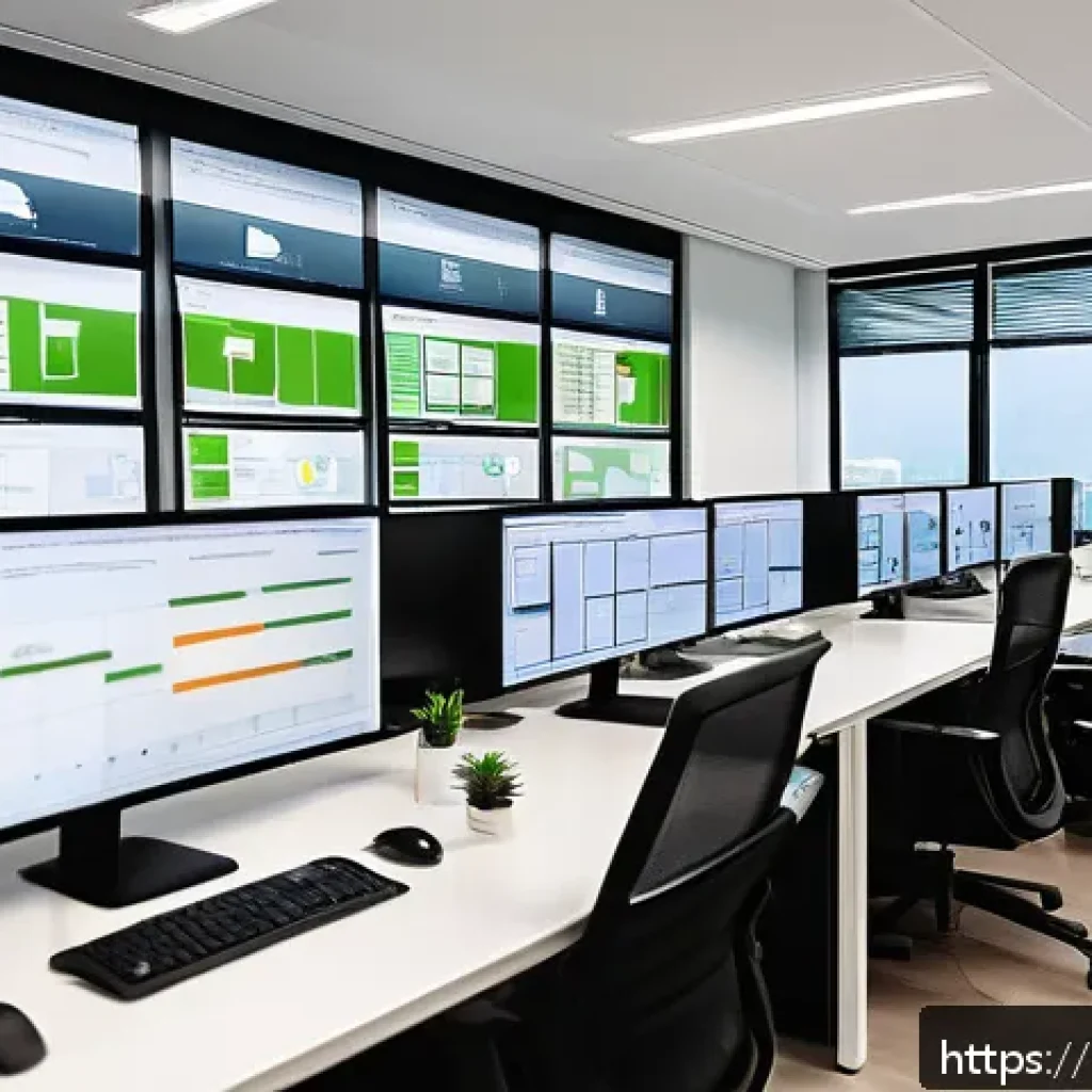 운영 시스템 혁신 - A modern Brazilian technology company’s open office environment showcasing a diverse team of profess...